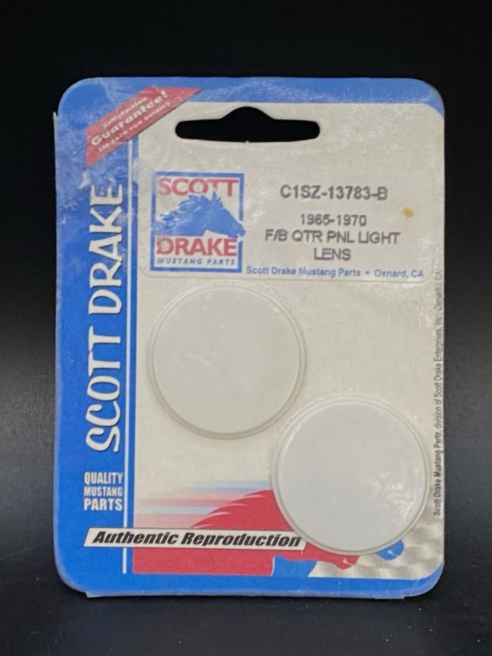 Scott Drake 65 69 Mustang Ford 61 70 T-Bird Pillar Lamp Lenses C1SZ-137830-B